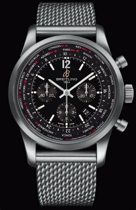 breitling 1765 unitime 40mm|Breitling unitime transocean pilot watch.